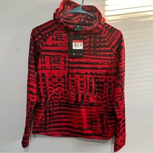 Boys Red Black Nike Hoodie Sweatshirt L